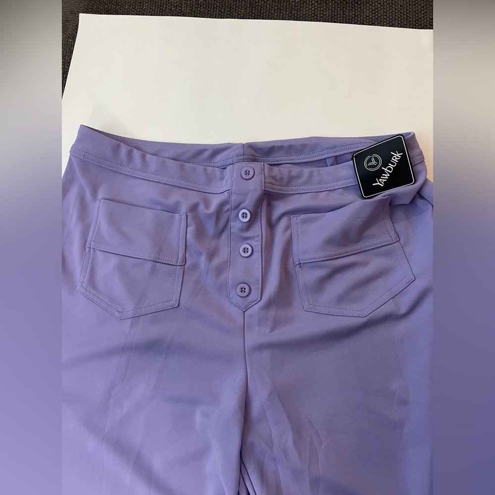 BNWT Yawburk Lavender Women's slip on pant/trouser size XL
